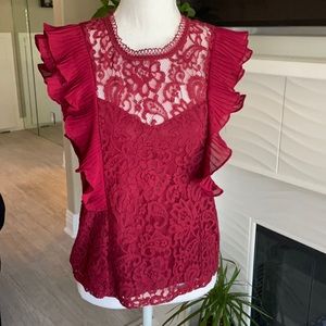 Maroon Lace blouse